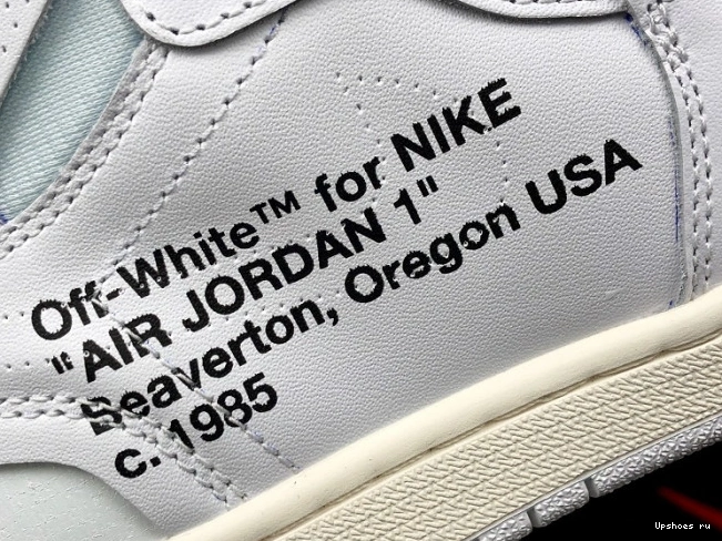  White High Air Jordan O-W AQ0818-100 Retro 1 0331